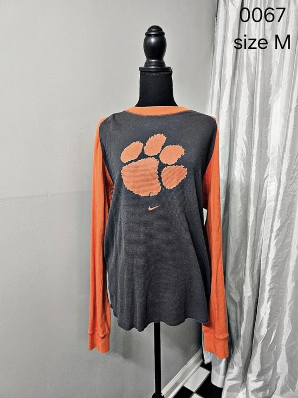 Nike Clemson Tigers Long Sleeve Waffle Knit Thermal Shirt Waffle Knit Thermal